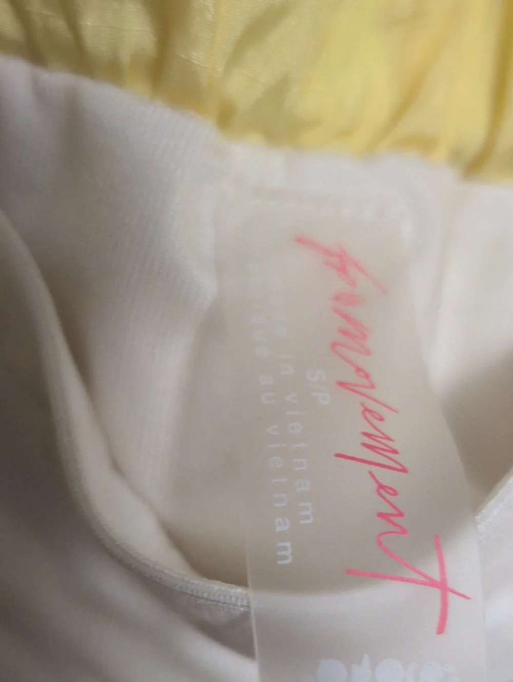 Free People Yellow Athletic Running Shorts with White Trim